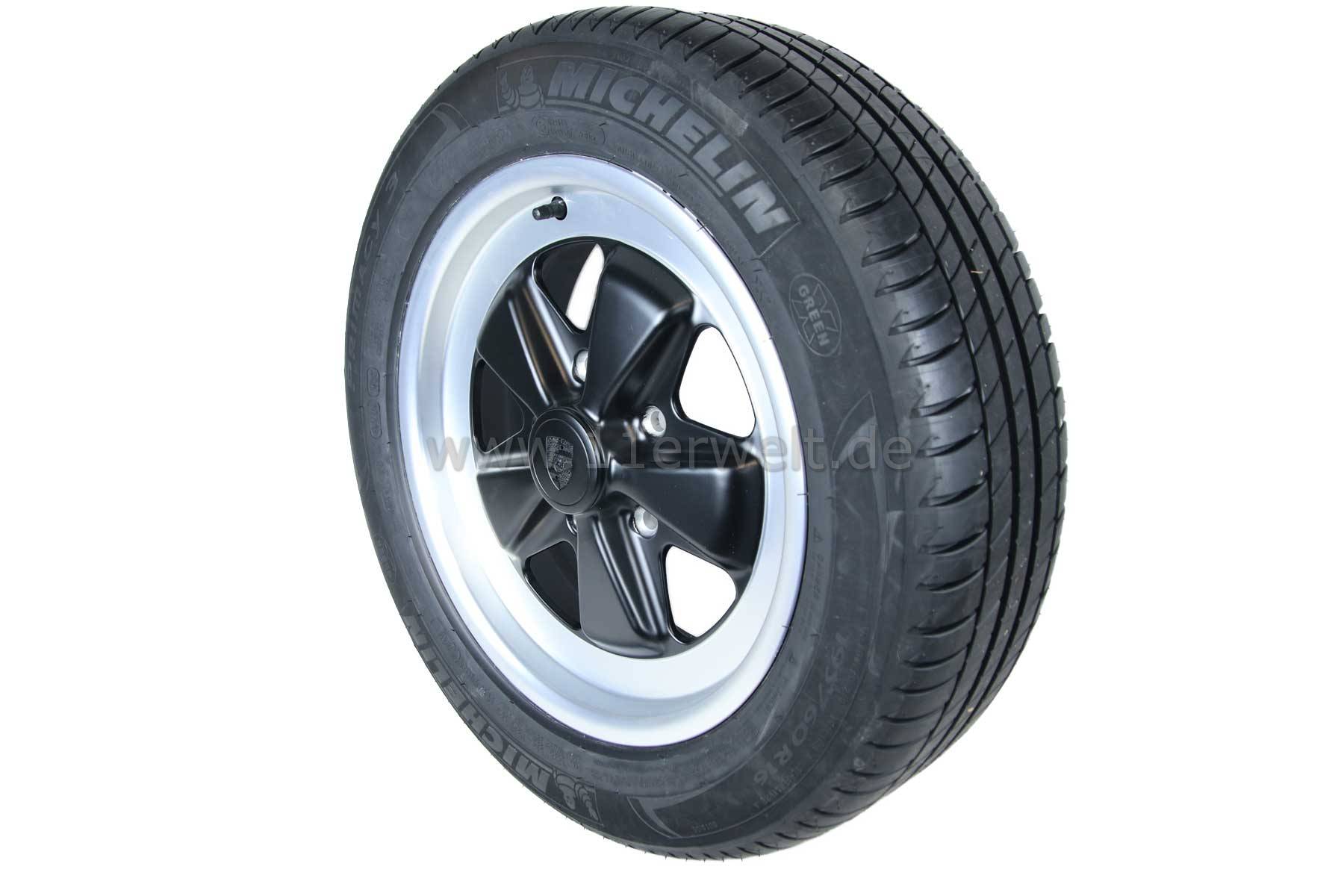 Komplettrad 5 Speiche 6 x 16", ähnlich Fuchs Felgen für Porsche mit Reifen 195/60- 16