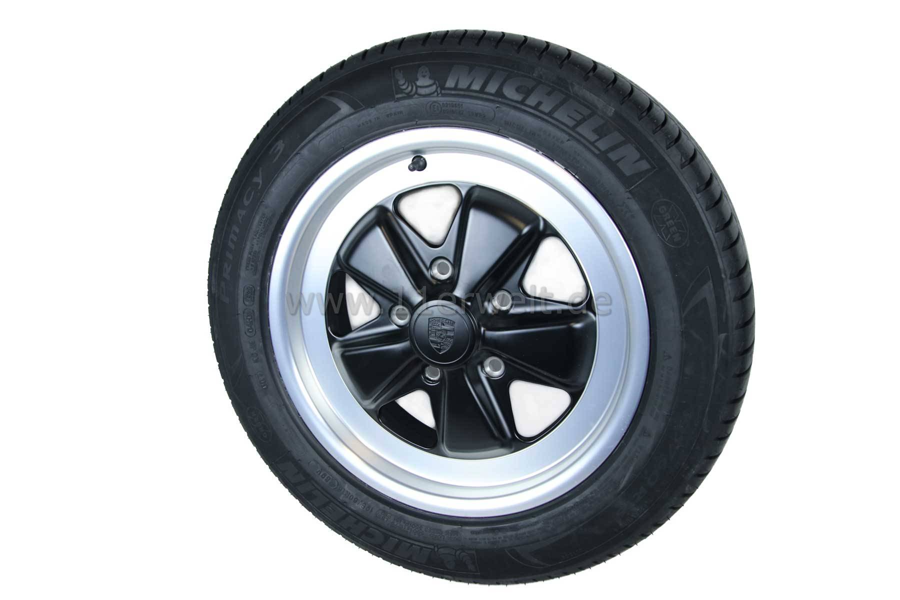 Komplettrad 5 Speiche 6 x 16", ähnlich Fuchs Felgen für Porsche mit Reifen 195/60- 16