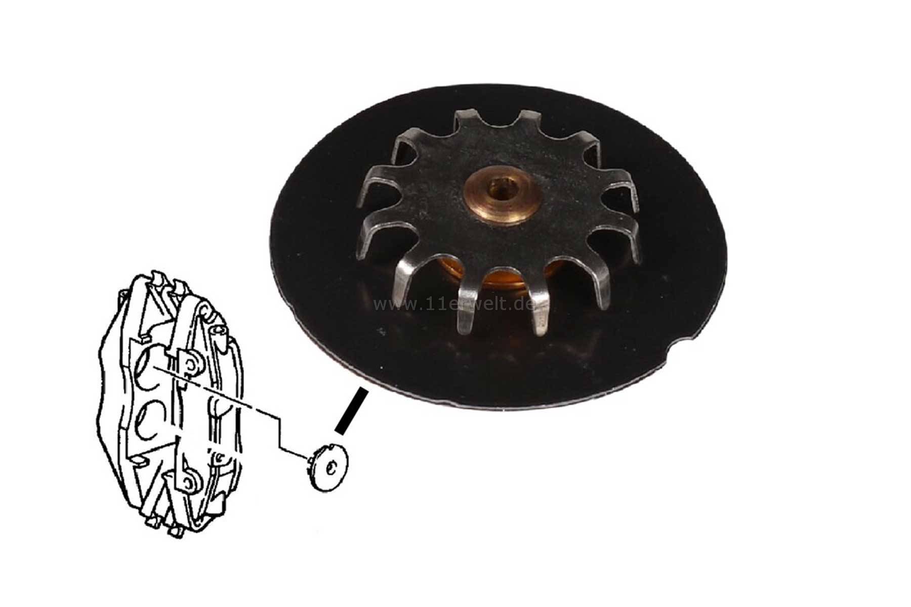 Dämpfungsblech / Führungshülse Bremssattel 44 mm für Porsche 928 / 944 / 964 / 993