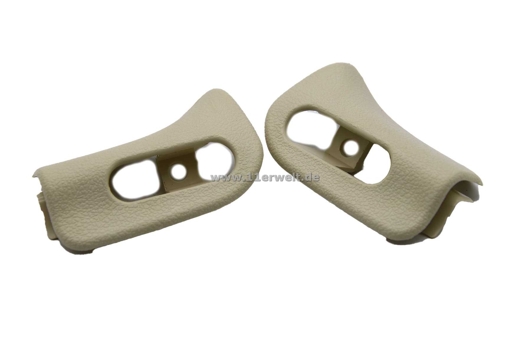 Zierkappen / Abdeckung für den Halter der Sonnenblende Mercedes R129, A124 und W124 Cabrio creme