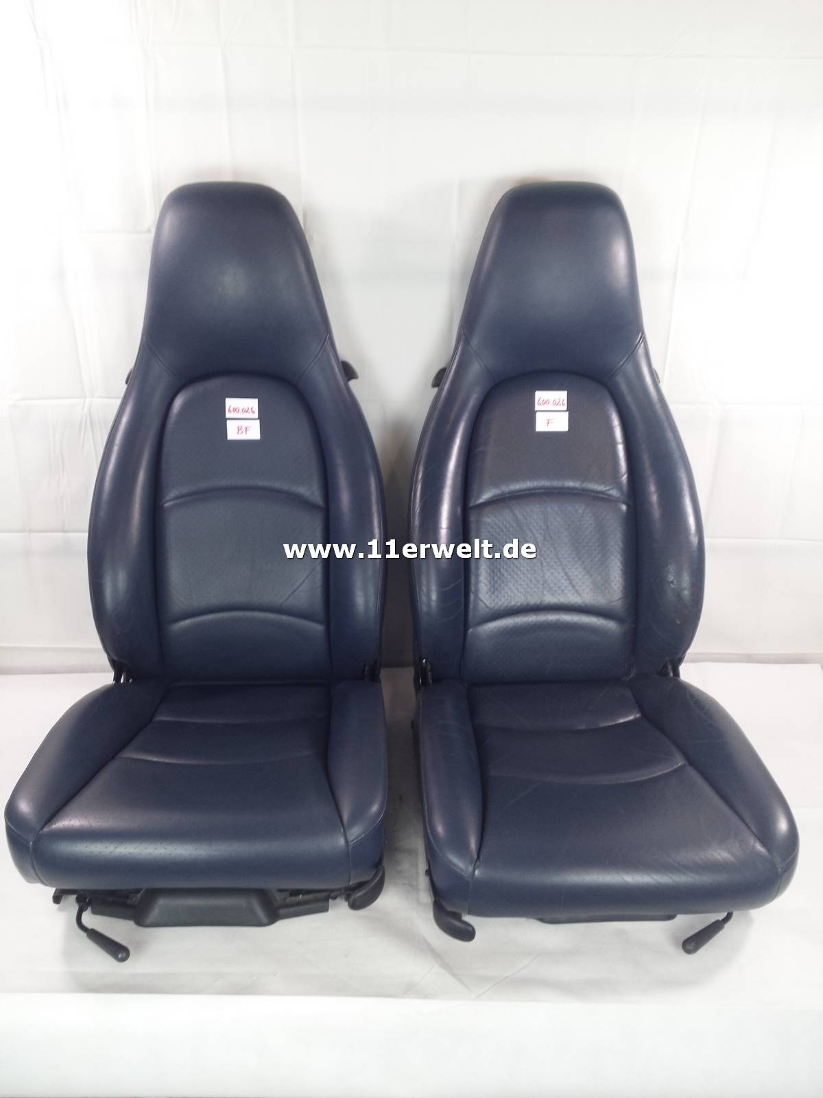 Ledersitze Porsche 993 dunkelblau elektrisch verstellbar