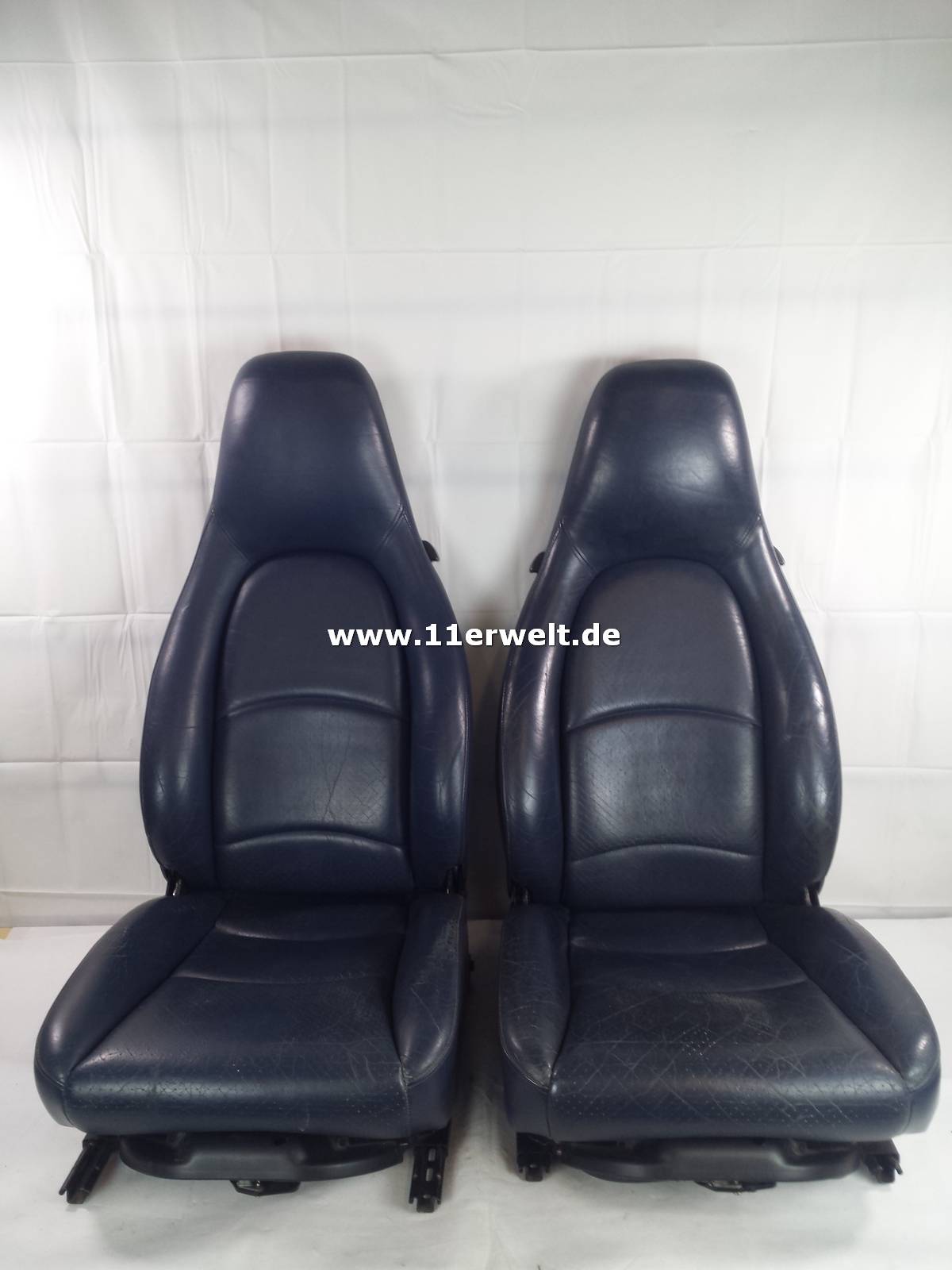 Ledersitze Porsche 993 dunkelblau elektrisch verstellbar mit Sitzheizung