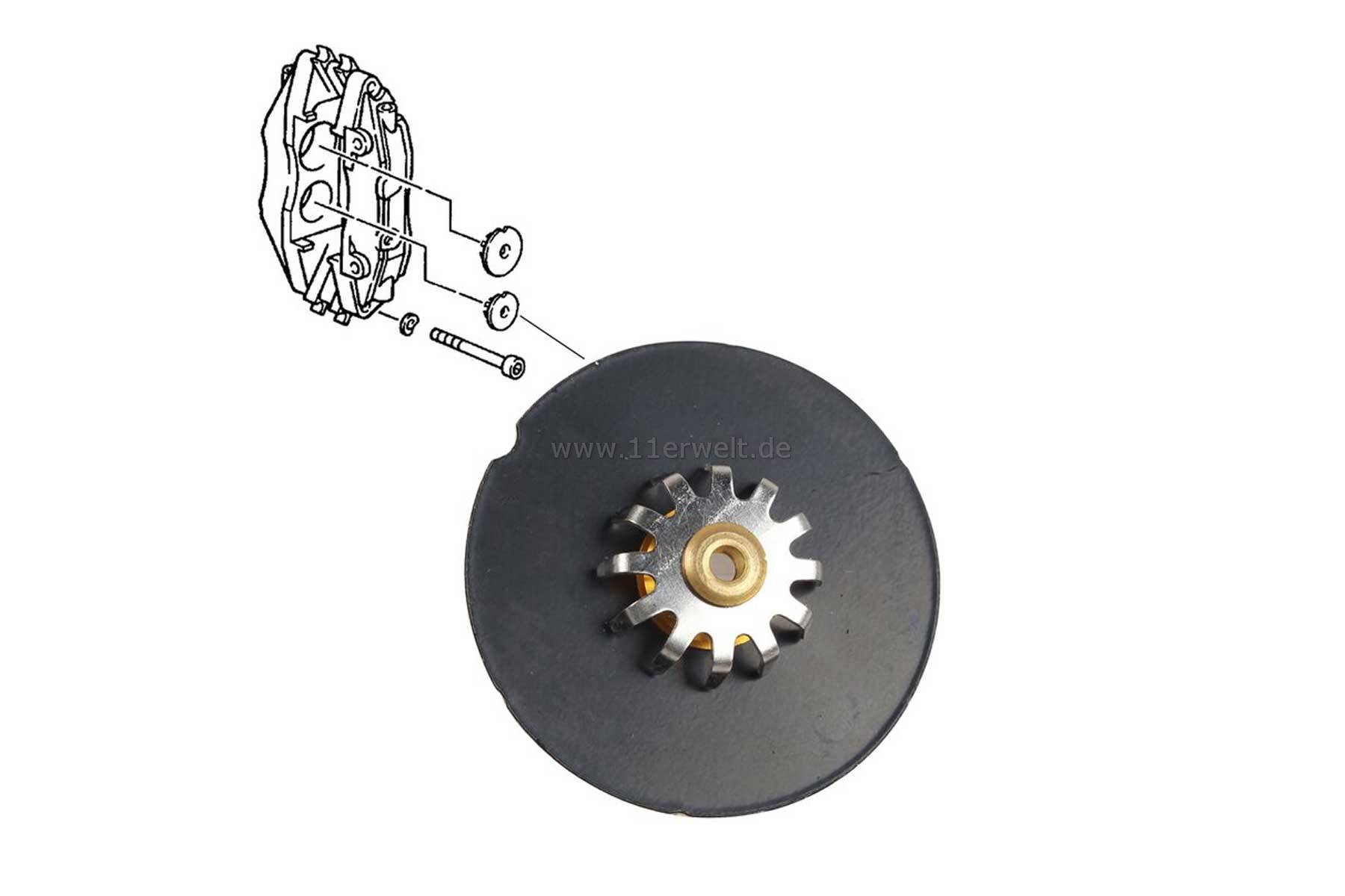 Dämpfungsblech / Führungshülse Bremssattel 36 mm für Porsche 928 / 944 / 964 / 993