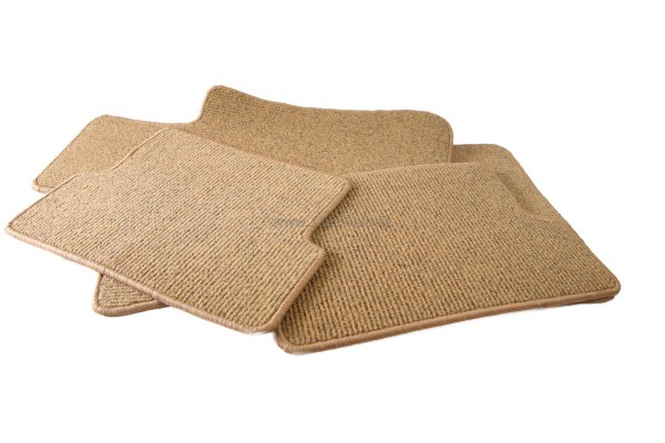 Teppichmatten - Fußmatten für Mercedes R107 palomino. Set mit 4 Stück